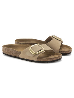 Birkenstock - Madrid Big Buckle Sandcastle Narrow Width Women One-Strap Flats