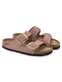 Birkenstock - Arizona Big Buckle Old Rose Narrow Width Women Two-Strap Flats