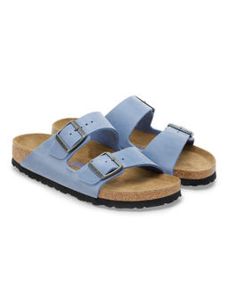 Birkenstock - Arizona Unisex Blue Natural Leather Oiled Two Strap Sandals
