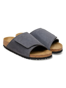 Birkenstock - Solana Unisex Grey Suede Leather Sandals