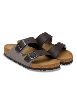 Birkenstock - Arizona Men Grey Synthetics Two Strap Sandals