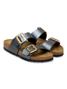 Birkenstock - Sydney Cushion Buckle Women Black Birko-Flor Two Strap Sandals