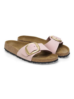 Birkenstock - Madrid Big Buckle Women Soft Pink Nubuck Leather One Strap Sandals