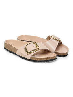 Birkenstock - Madrid Big Buckle Women Beige Natural Leather One Strap Sandals