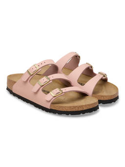Birkenstock - Florida Fresh Women Soft Pink Nubuck Leather Multi Strap Sandals