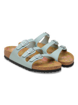 Birkenstock - Florida Women Green Birko-Flor Multi Strap Sandals