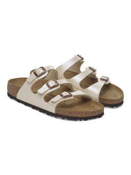 Birkenstock - Florida Women Graceful Pearl White Birko-Flor Multi Strap Sandals