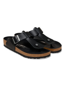 Birkenstock - Safaga Men Black Natural Leather Sandals