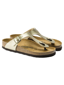 Birkenstock - Gold Gizeh Birko-Flor Regular Width Flipflops