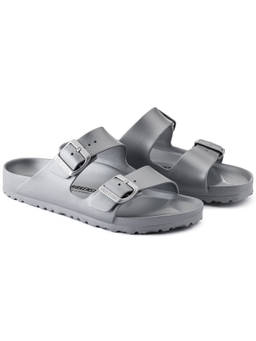 Birkenstock - Silver Arizona Cork Regular Width Flipflops