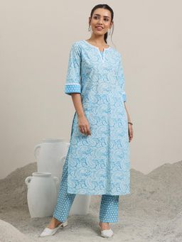 Libas - Blue Paisley Kurta with Pant