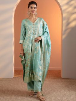 Libas - Blue Floral Kurta with Pant & Dupatta