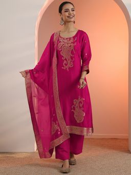 Libas - Pink Paisley Kurta with Pant & Dupatta