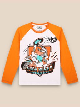Kidsville - Looney Tunes Printed White Tshirt For Boys