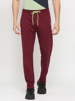 Spykar - Men Cotton Blend Wine Joggers