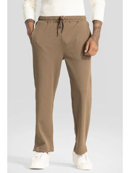 Snitch - Light Brown Plain Relaxed Casual Trouser for Men