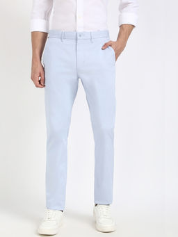 Tommy Hilfiger - Mens Blue Solid Chinos