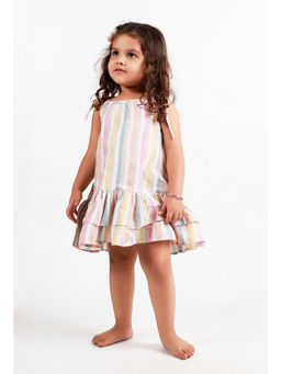 Tjori - Multi-Color Striped Dress