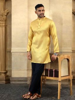 TATTVA - Men Woven Design Cotton Blend Straight Kurta