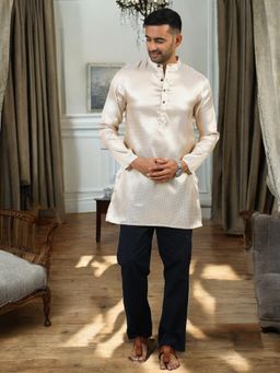 TATTVA - Men Woven Design Cotton Blend Straight Kurta
