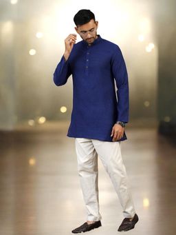 TATTVA - Men Printed Cotton Blend Straight Kurta
