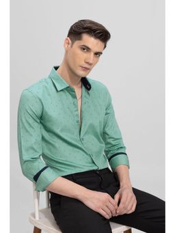 Snitch - Micro Floral Green Shirt