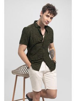 Snitch - Cashmere Printed Green Shirt