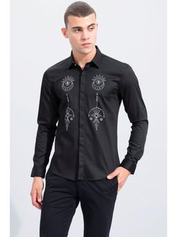 Snitch - Luna Black Embroidery Shirt