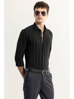 Snitch - Shadow Sculpt Black Giza Cotton Shirt