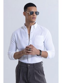 Snitch - Waffle Square White Shirt