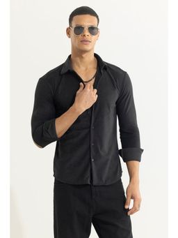 Snitch - Suede Pulse Black Shirt
