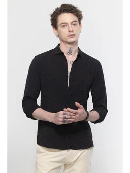 Snitch - Texturiche Square Black Shirt
