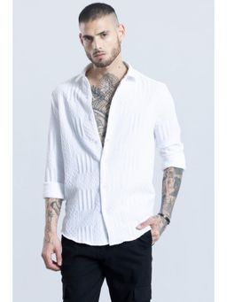 Snitch - Chromatic White Textured Shirt