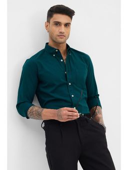 Snitch - Teal Slim Fit Shirt