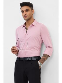 Snitch - Light Pink Slim Fit Stretch Shirt