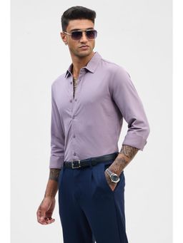 Snitch - Lavender Slim Fit Stretch Shirt