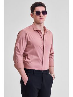 Snitch - Mauve Solid Concealed Placket Shirt