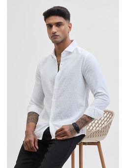 Snitch - White Crush Slim Fit Shirt