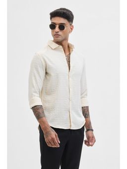 Snitch - Cream Crush Slim Fit Shirt