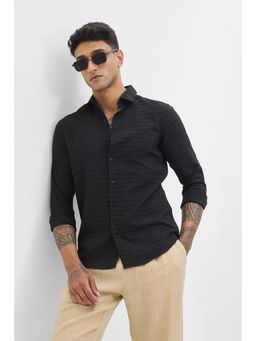 Snitch - Black Crush Slim Fit Shirt