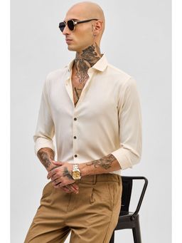 Snitch - Cream Slim Fit Shirt