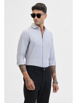 Snitch - Light Grey Stripes Stripe Shirt