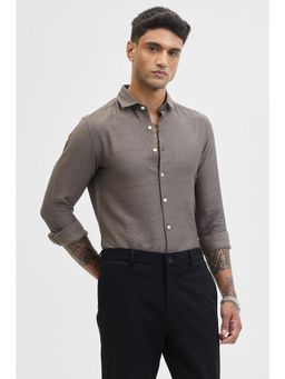 Snitch - Brown Stripes Stripe Shirt