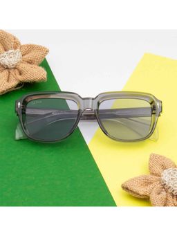 TED SMITH - Unisex Grey Lens Wayfarer Full Rim Sunglasses (53)