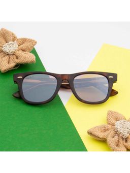 TED SMITH - Unisex Brown Lens Wayfarer Full Rim Sunglasses (49)