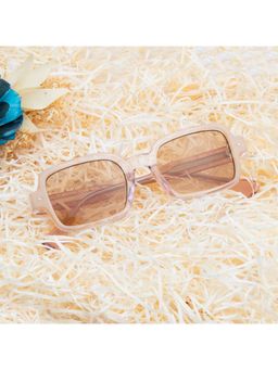 TED SMITH - Unisex Brown Lens Rectangle Full Rim Sunglasses (50)