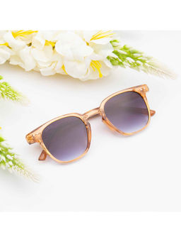 TED SMITH - Unisex Purple Lens Wayfarer Full Rim Sunglasses (47)