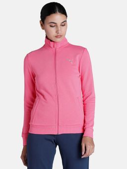 Puma - Zippered Terry Womens Pink Jacket