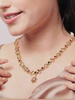 LuxeVogue - Antiquity In A Floral Symphony Necklace