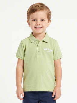 MINI KLUB - Light Green Cotton Polo T-Shirt